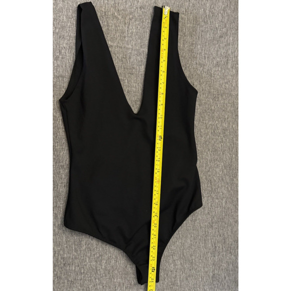 Free People Keep It Sleek Black V Neck Bodysuit Size XS - Picture 6 of 8